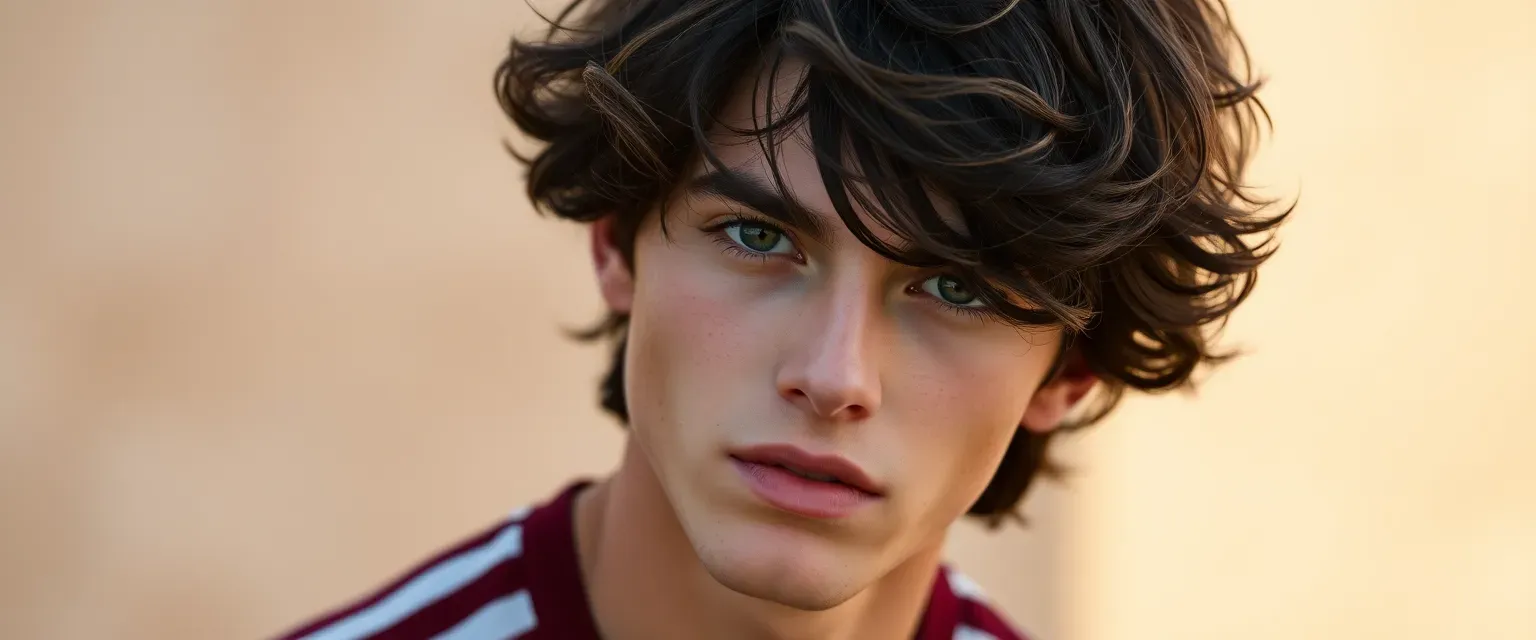 Ellys Bauyert is a sun-kissed young man with tousled dark hair and sharp eyes. Athletic build reflects years on soccer fields.