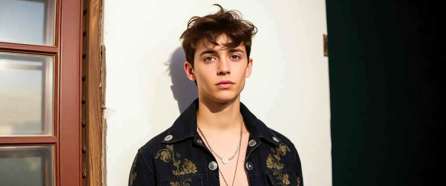 Ethan Miller is a 21-year-old pop star known for eclectic style blending modern fashion with vintage flair. With striking green eyes and bold fashion choices, he's a trendsetter advocating individuality through versatile music spanning pop to indie.