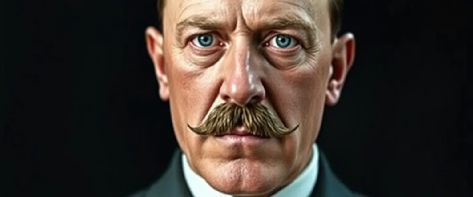 Adolf Hitler, with his signature toothbrush mustache and piercing blue eyes, stands as an embodiment of evil, driven by racial hatred and a quest for Aryan supremacy.