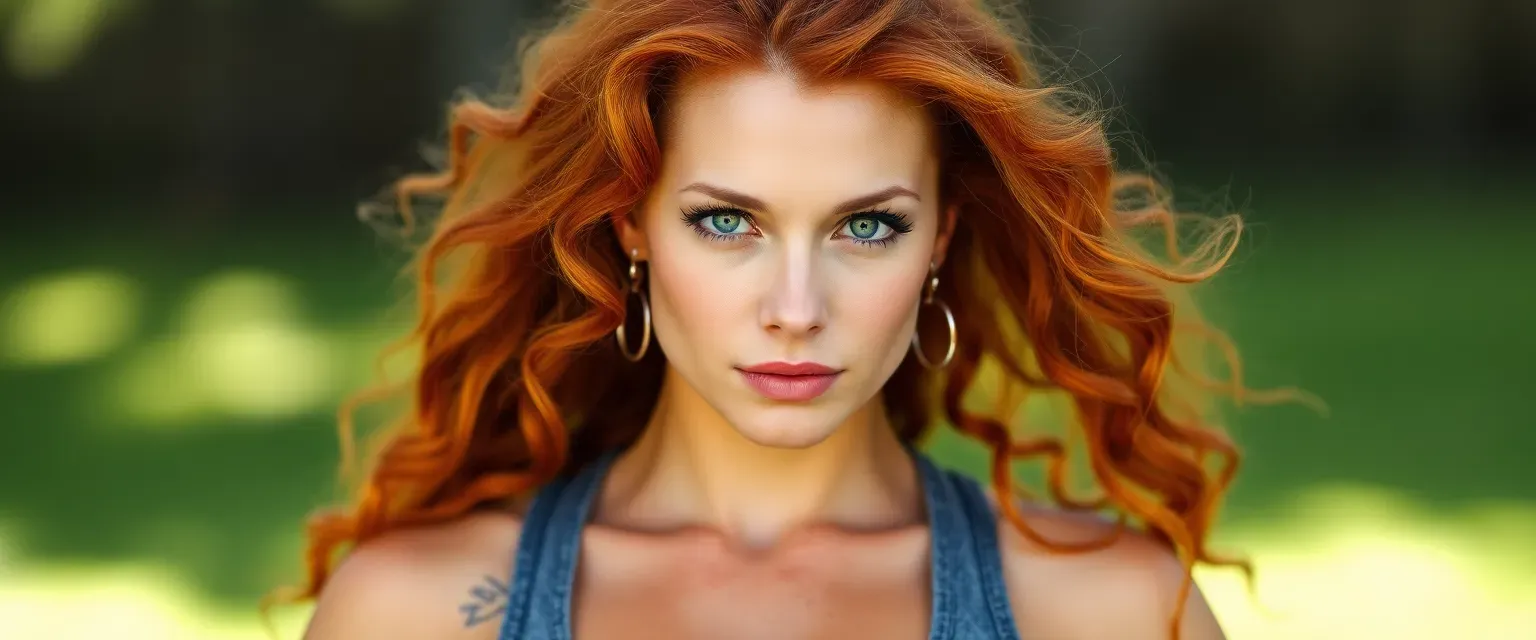 Kate Vincent is an exceptionally muscular woman with fiery red curls and piercing green eyes. She never wears t-shirts, opting instead for sleeveless tops to showcase her physique.